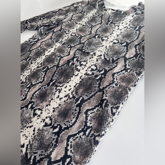 Vero Moda Long Sleeve Snakeskin Print Dress Size S - Picture 6 of 12